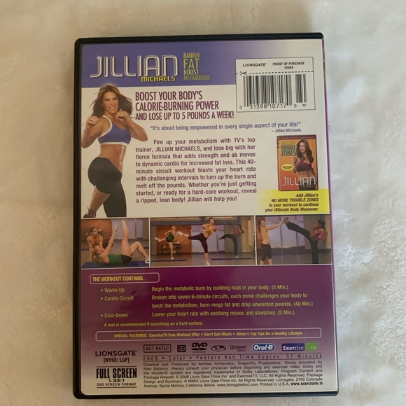 Banish Fat Boost Metabolism | Jillian Michaels DVD - Picture 3 of 4